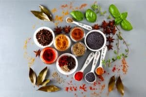 A show case of India spices