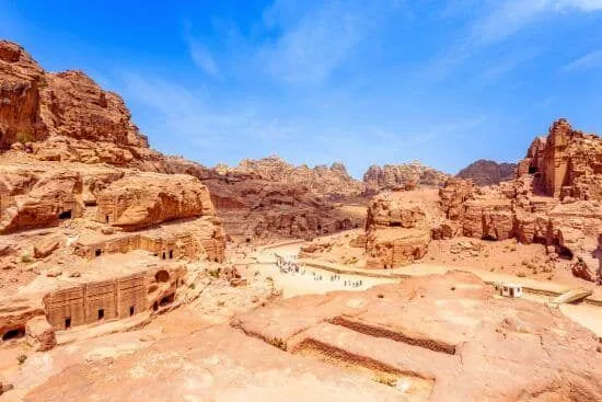 Petra tour: An amazing sight of the Royal Tombs of Petra which are a series of elaborate, rock-cut tombs built by the Nabataeans.