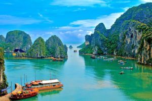 Vietnam tour: An overnight cruise in Ha Long Bay is one of Vietnam’s must-see experiences. The name Ha Long means “Descending Dragon”, offers stunning limestone islands, emerald waters, and unforgettable scenery.