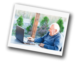 Senior man-laptop
