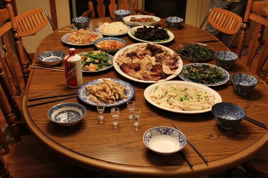 Chinese Thanksgiving Meal