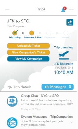 Keep informed about your travel companion's status