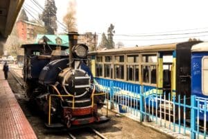 Beautiful toy train at the station, it is one of the best tourist attractions in Darjeeling