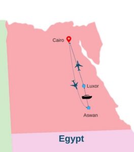 Egypt with cruise Map
