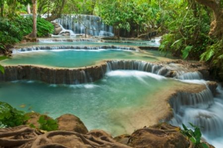 Kuang Si WaterfallA breathtaking and refreshing waterfall