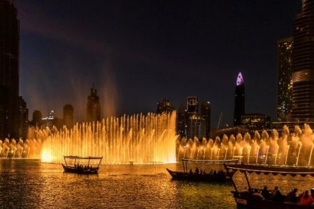 Modern Dancing Fountains, Burj Khalifa, Dubai The Dubai Fountain
Experience the captivating water, music and light spectacle of the world's tallest performing fountain during your evening free time.
