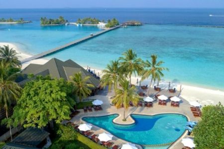 Pool at Paradise Island Resort, Maldives