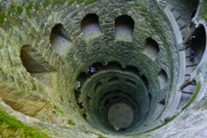 Portugal tour: The Initiation Well: Quinta da Regaleira’s mystical, subterranean "inverted tower" spiral staircase.