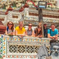 Wat Arun (Temple of Dawn)
Rows of demons are decorated with pieces of porcelain that was donated by locals.