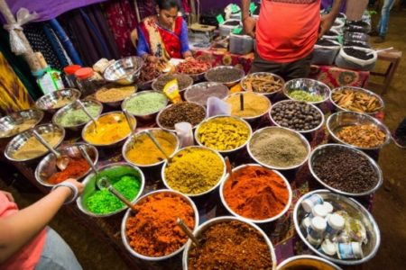 Visit Spice Market, India Spice Market. Inhale the aromatic atmosphere in the labyrinthine spice market.
Shop for red chilis, yellow turmeric, green cardamoms and more!