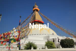Kathmandu Bodhnath Stupa with the prayer flags